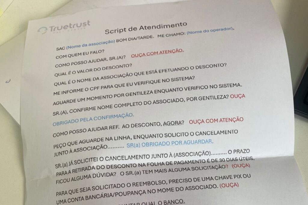 Roteiro-SAC-da-fraude-1024x683 Funcionária do “Careca do INSS” revela como funcionava SAC das fraudes.